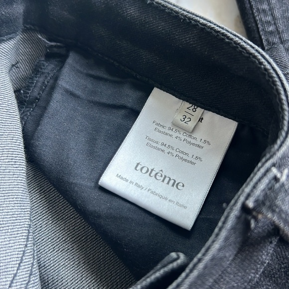 Toteme black straight leg jeans 28 - Picture 3 of 6